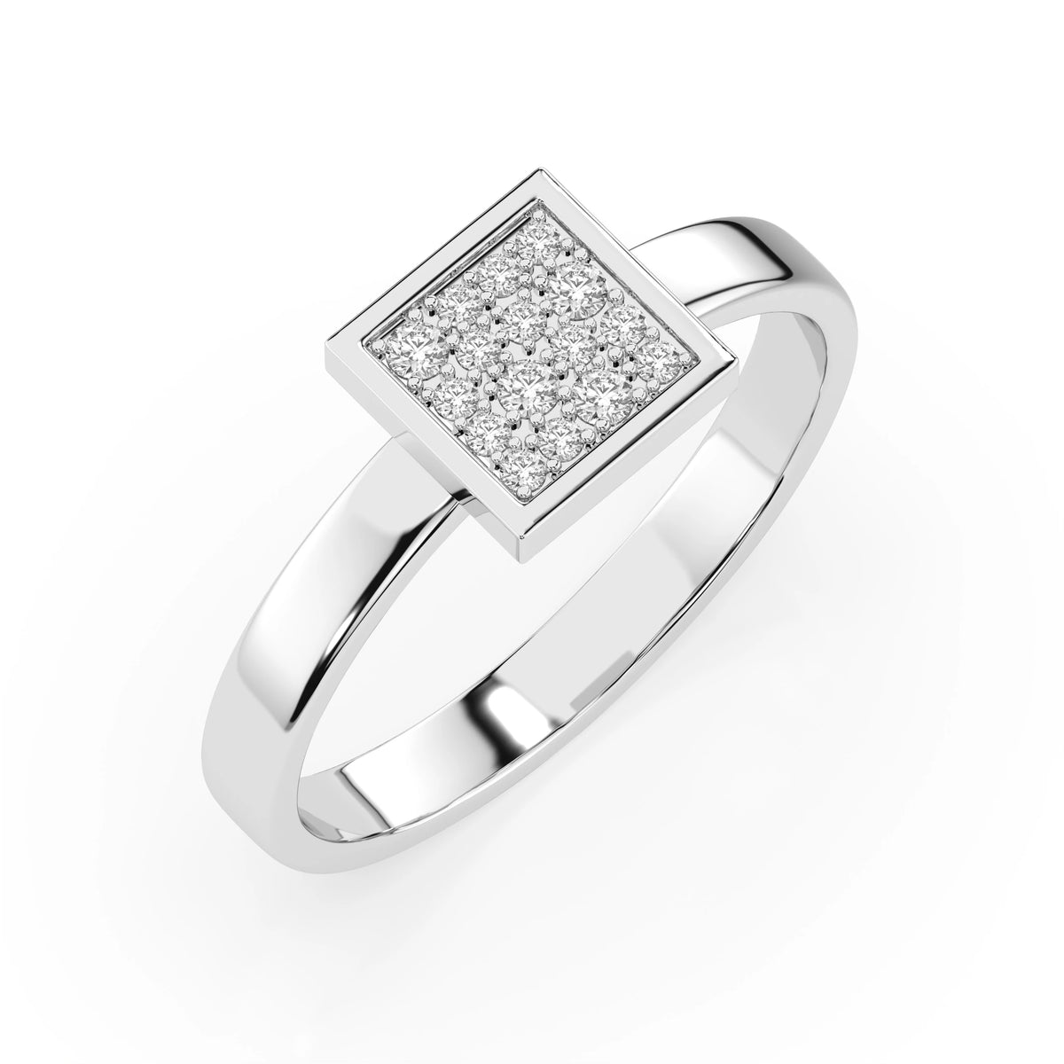 Illusion Ring White Gold – Round Cut