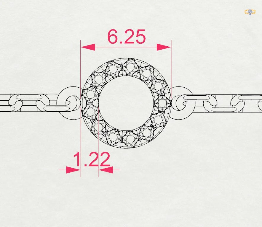 Minimalism Bracelet – Round Cut