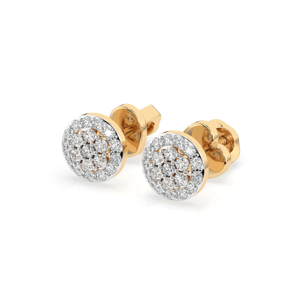 Illusion Earring – Round Cut