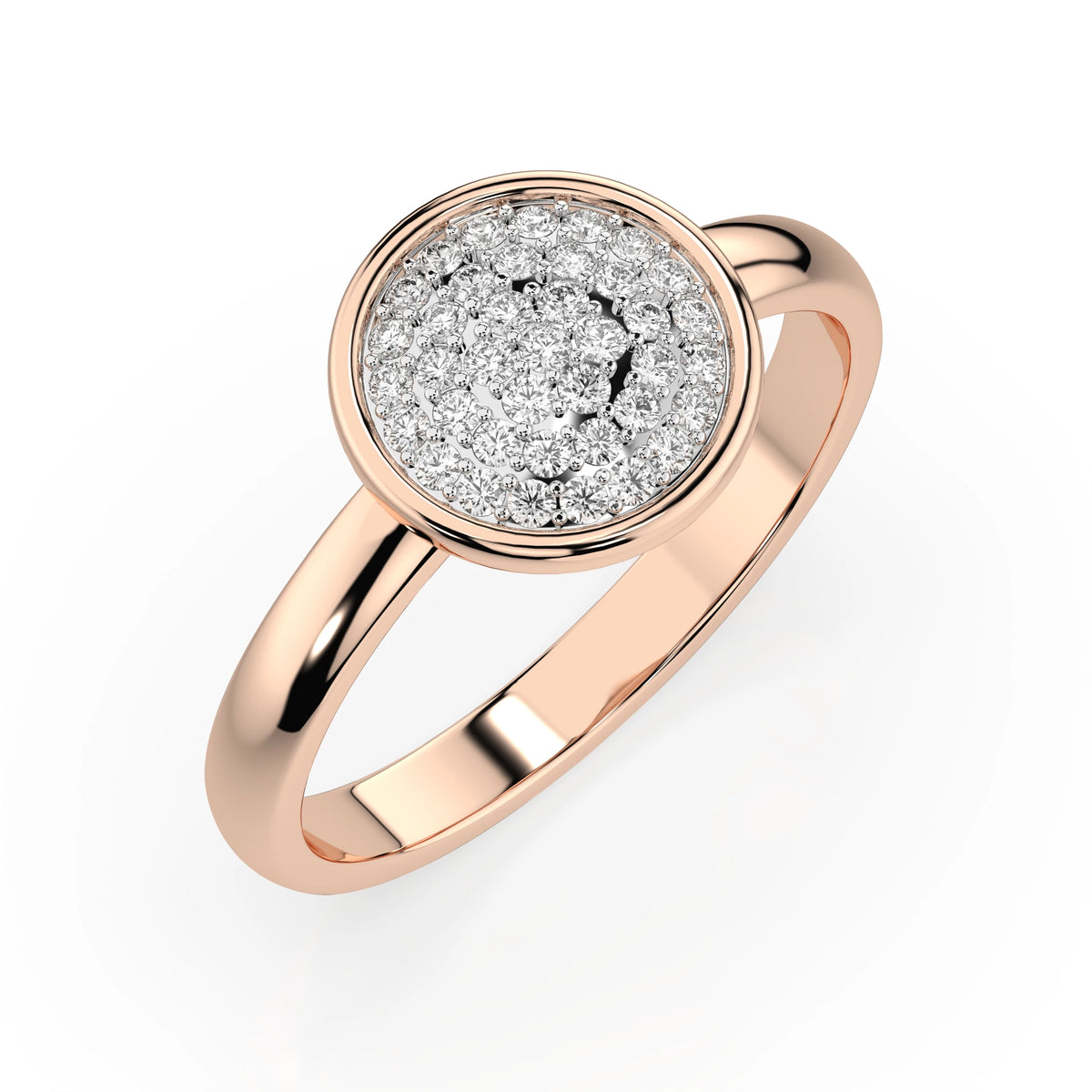 Luma Ring — Rose Gold diamond cluster ring