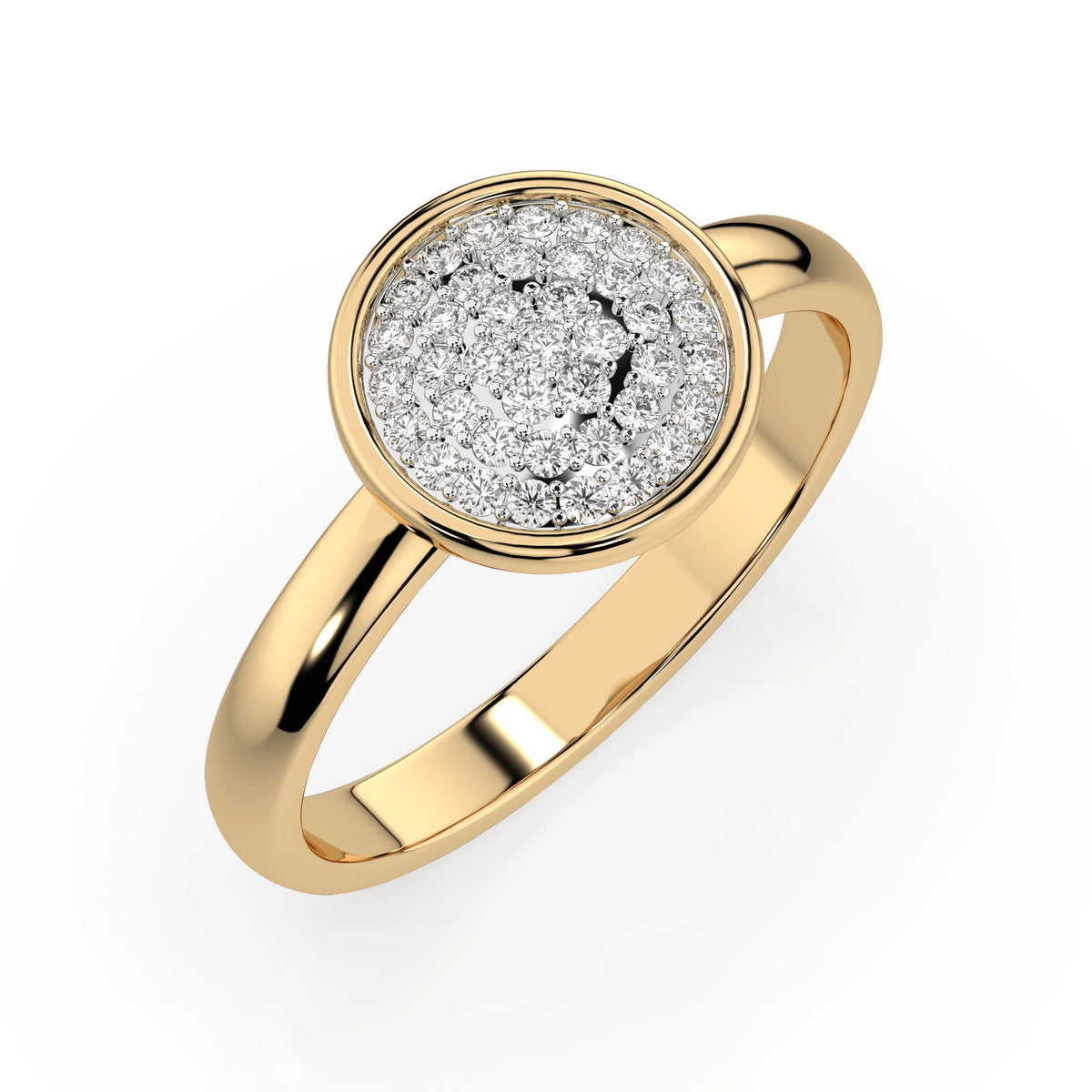 Luma Ring — Yellow Gold diamond cluster ring