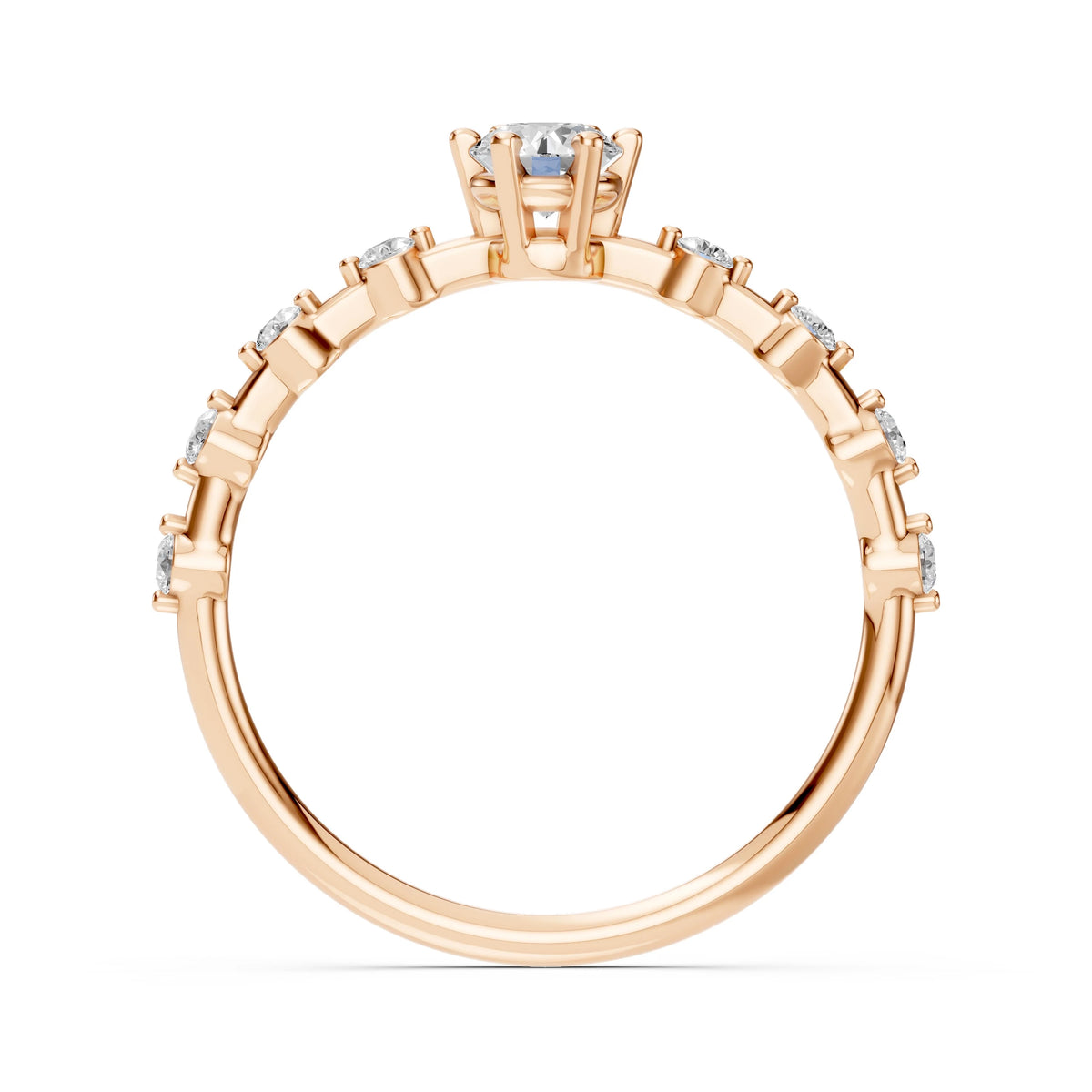 Solitaire Eternity Ring – Round Cut