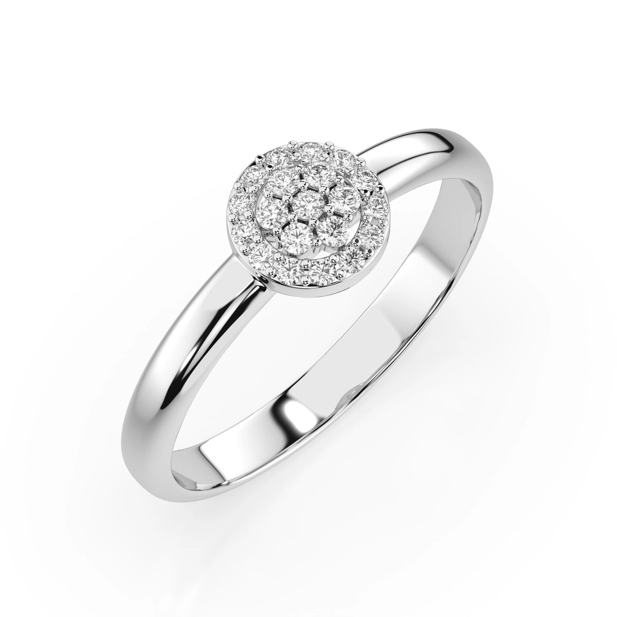 Oria Ring — White Gold diamond cluster ring