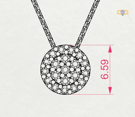 Illusion Necklace – Round Cut