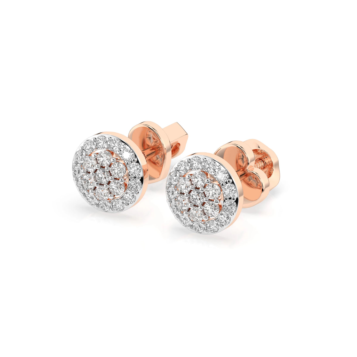 Illusion Earring – Round Cut