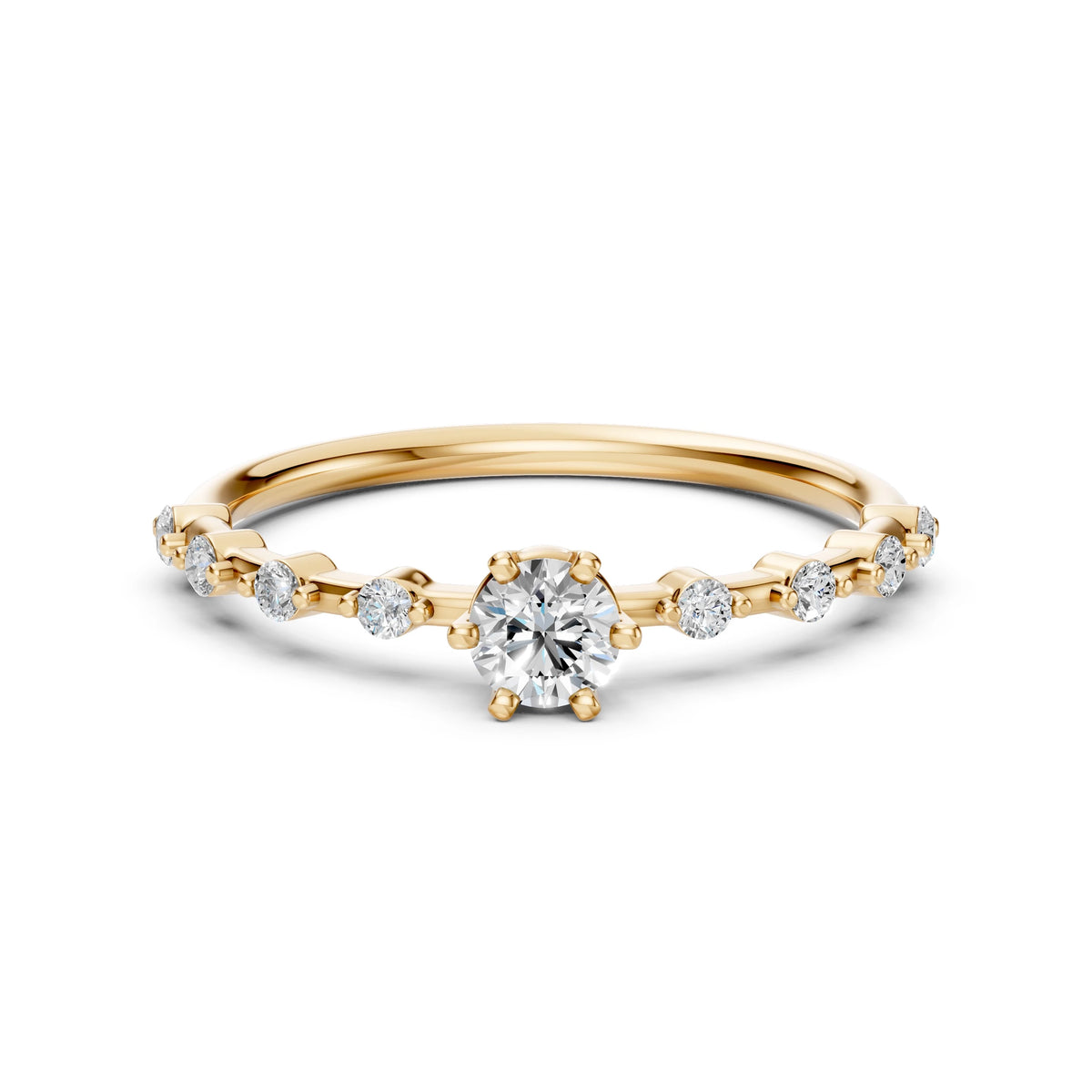 Solitaire Eternity Ring – Round Cut