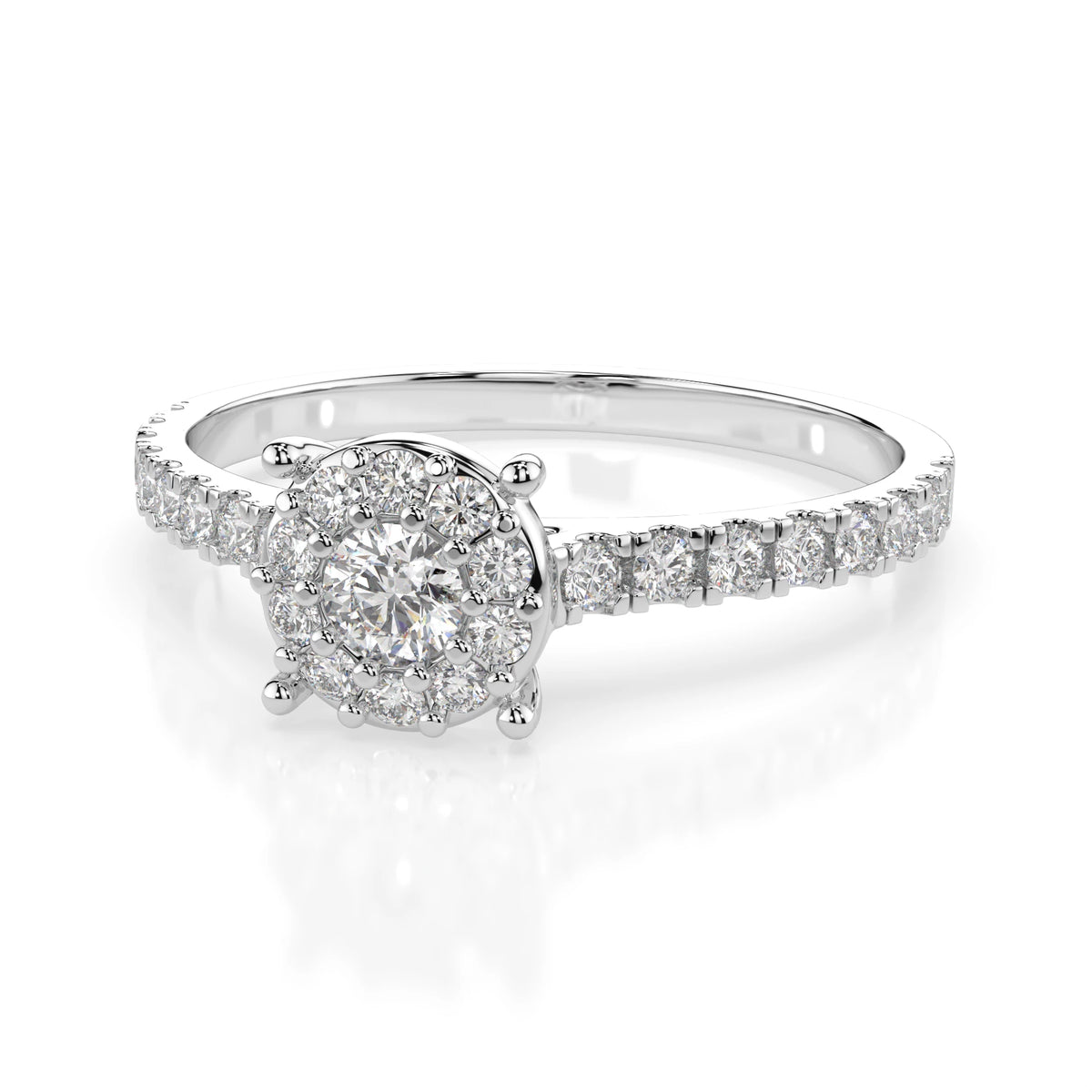 Solitaire Eternity Ring – Round Cut