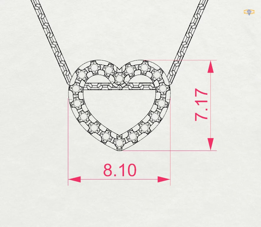 Minimalism Necklace – Round Cut