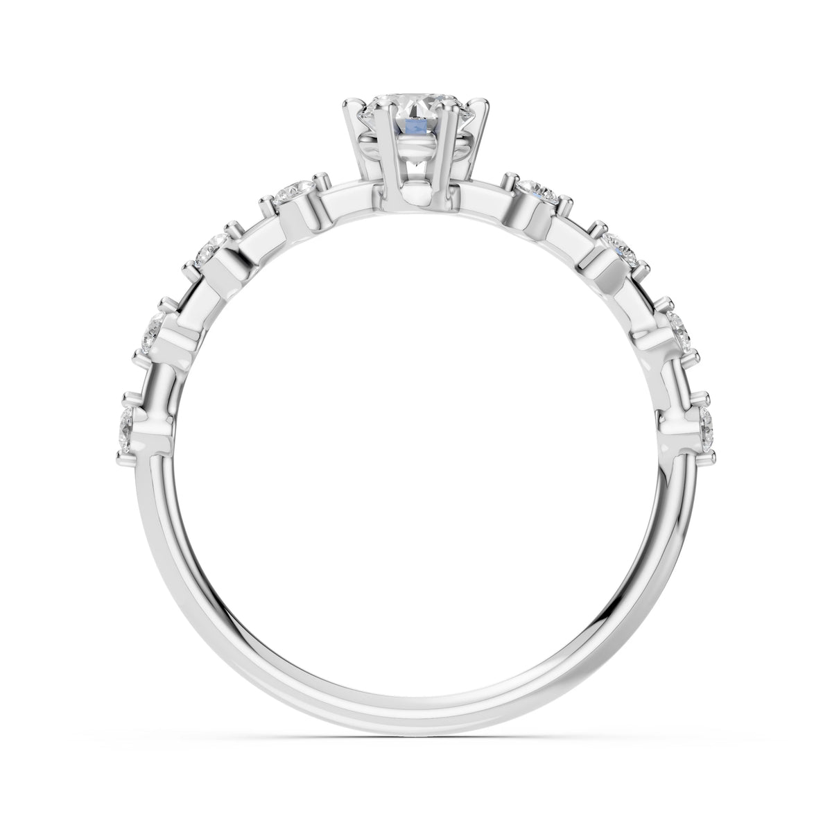 Solitaire Eternity Ring – Round Cut