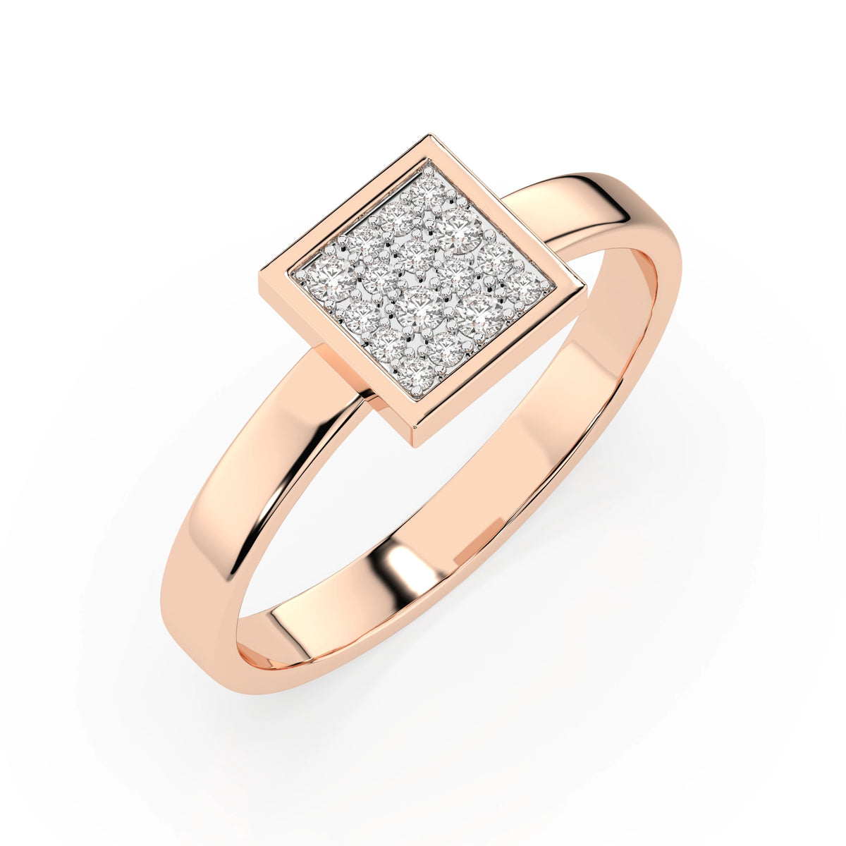 Illusion Ring Rose Gold – Round Cut