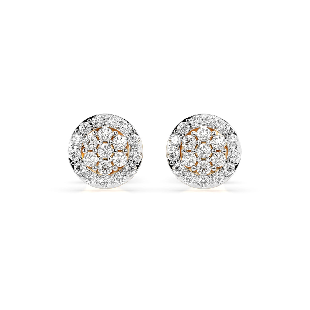 Illusion Earring – Round Cut