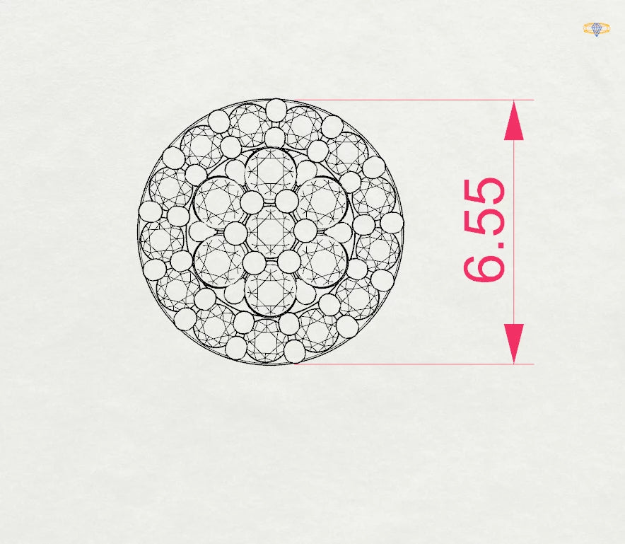 Illusion Earring – Round Cut