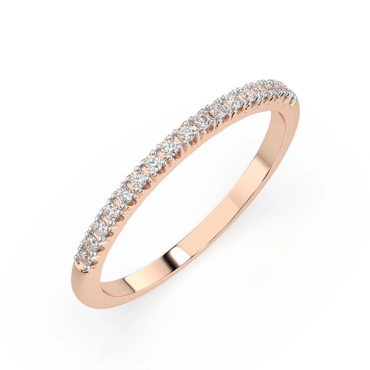 Linea Ring — Rose Gold diamond band ring