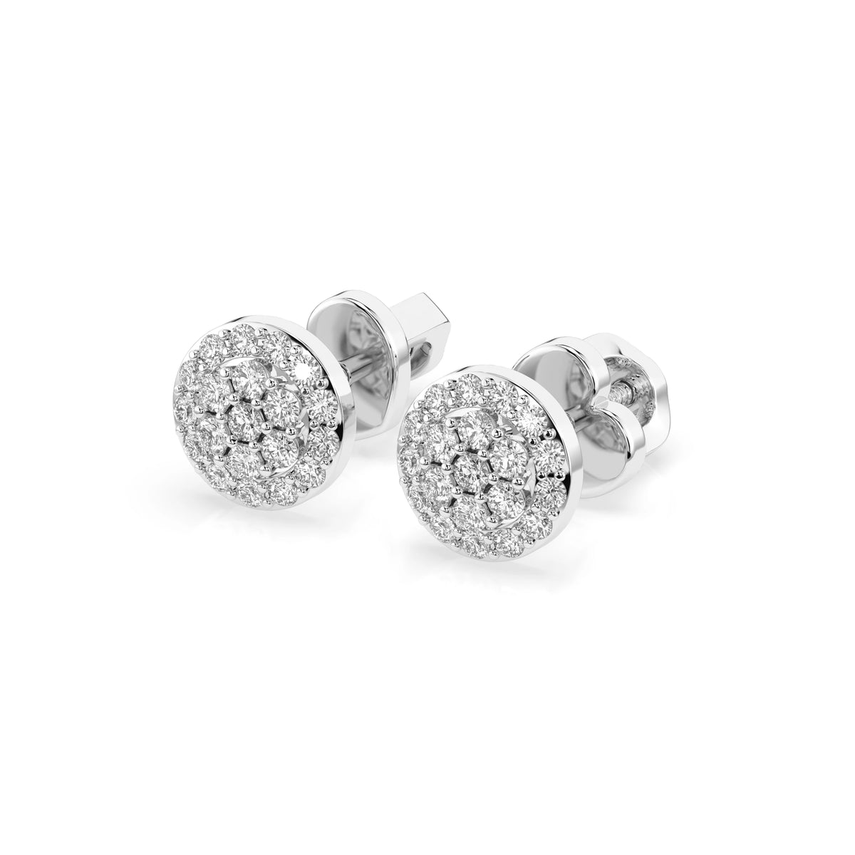 Illusion Earring – Round Cut