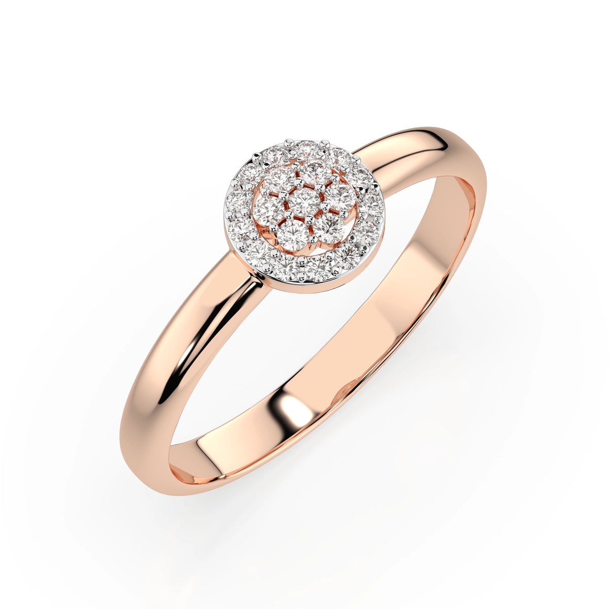 Oria Ring — Rose Gold diamond cluster ring