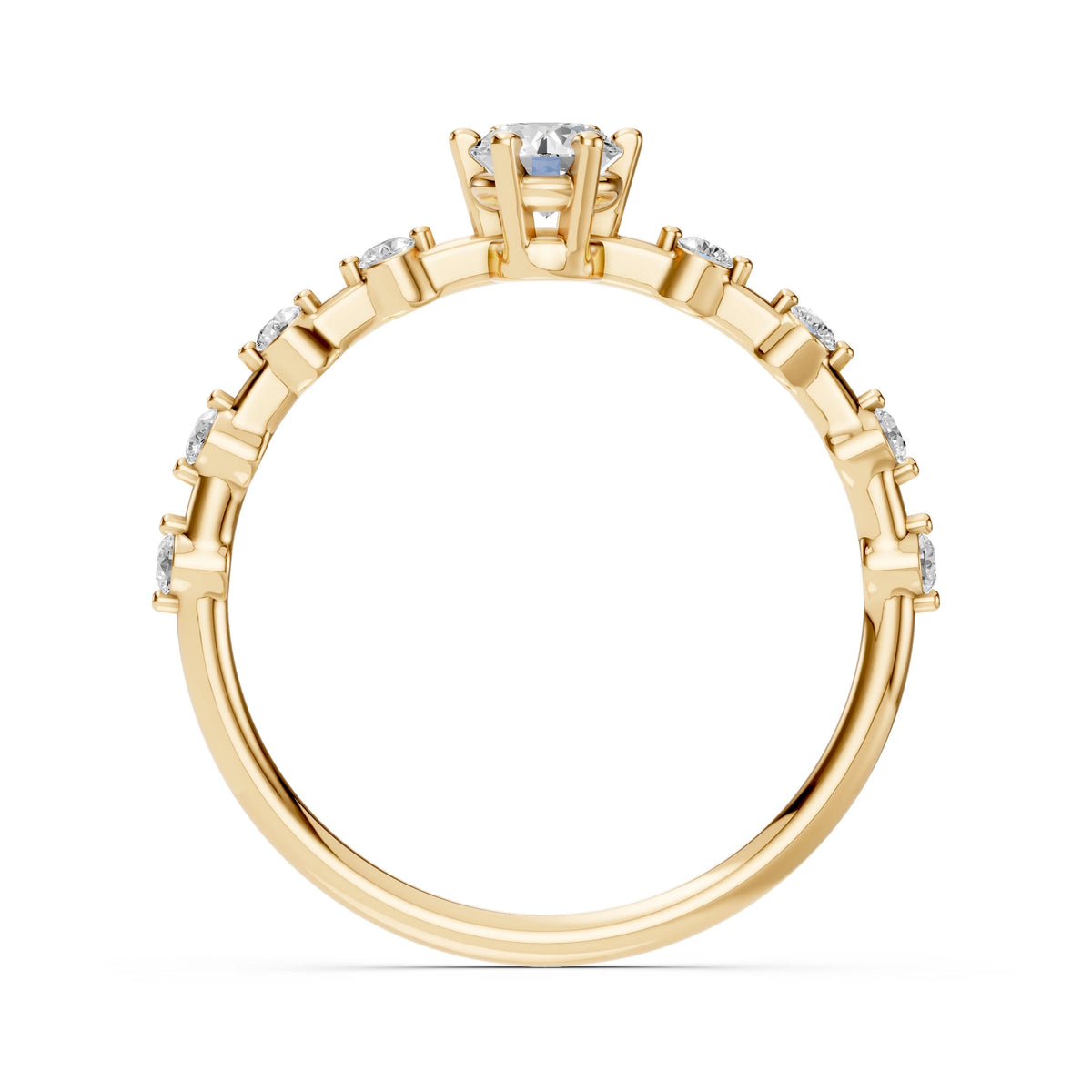 Solitaire Eternity Ring – Round Cut