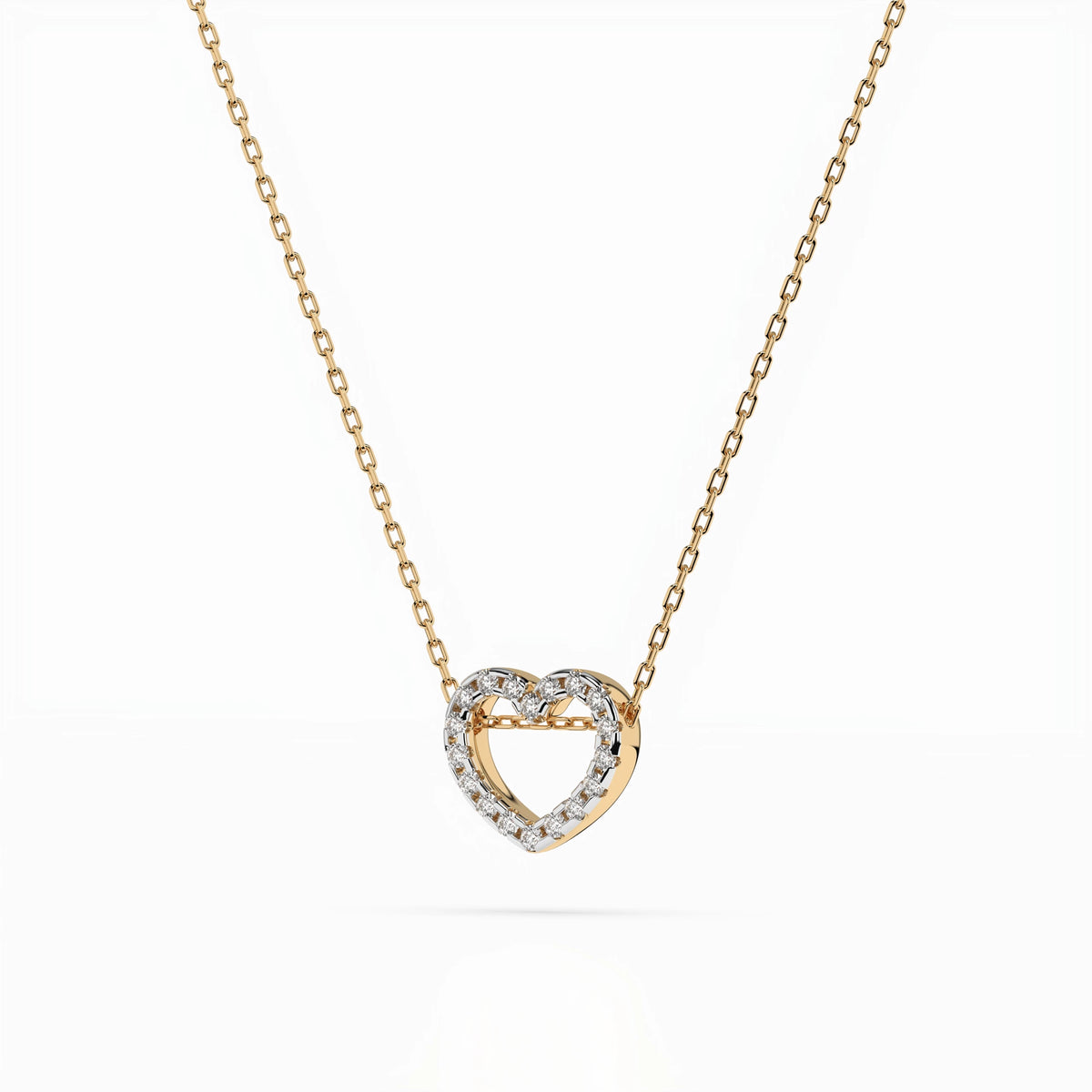 Cora Necklace — Gold Gold diamond heart necklace