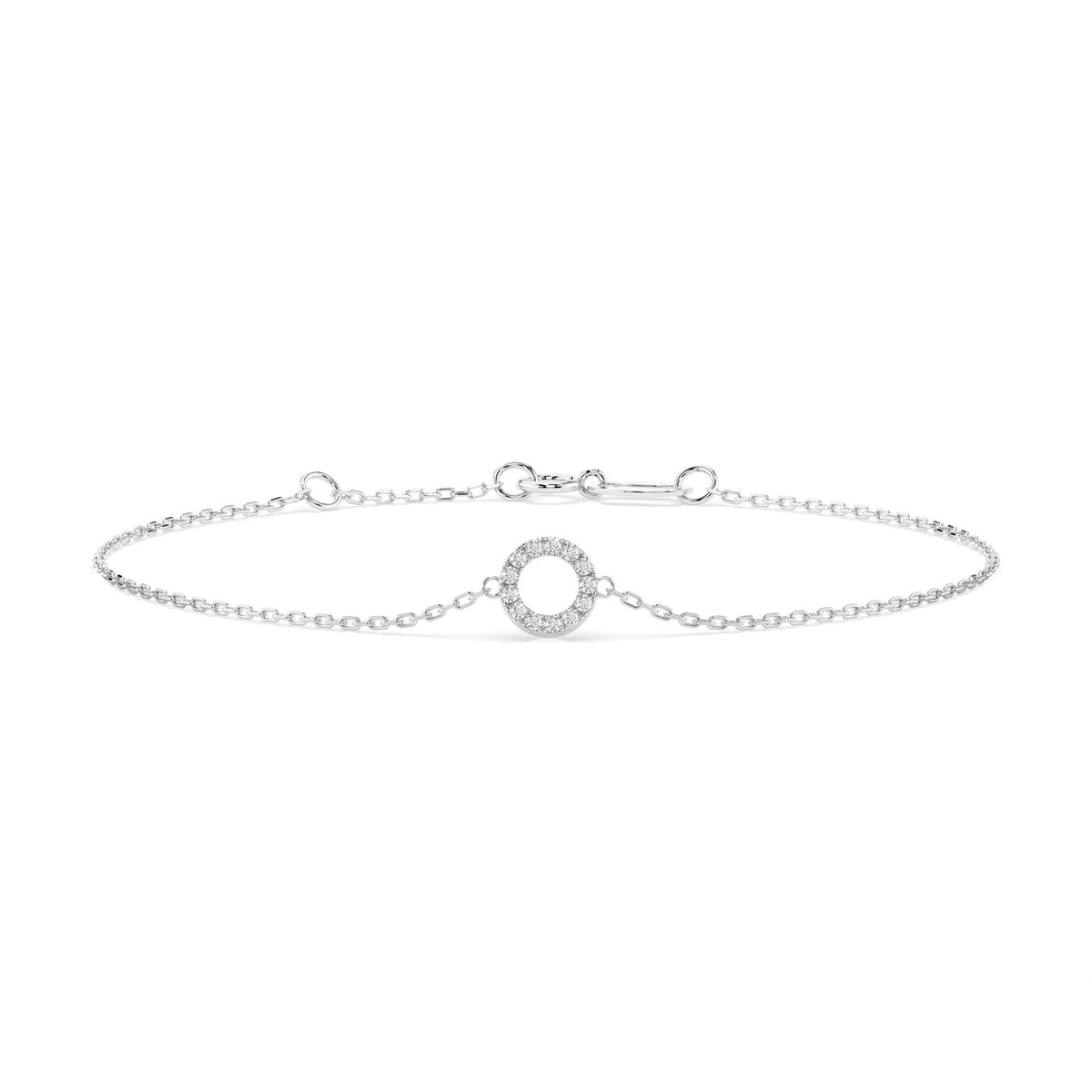 Sera Bracelet — White Gold diamond chain bracelet