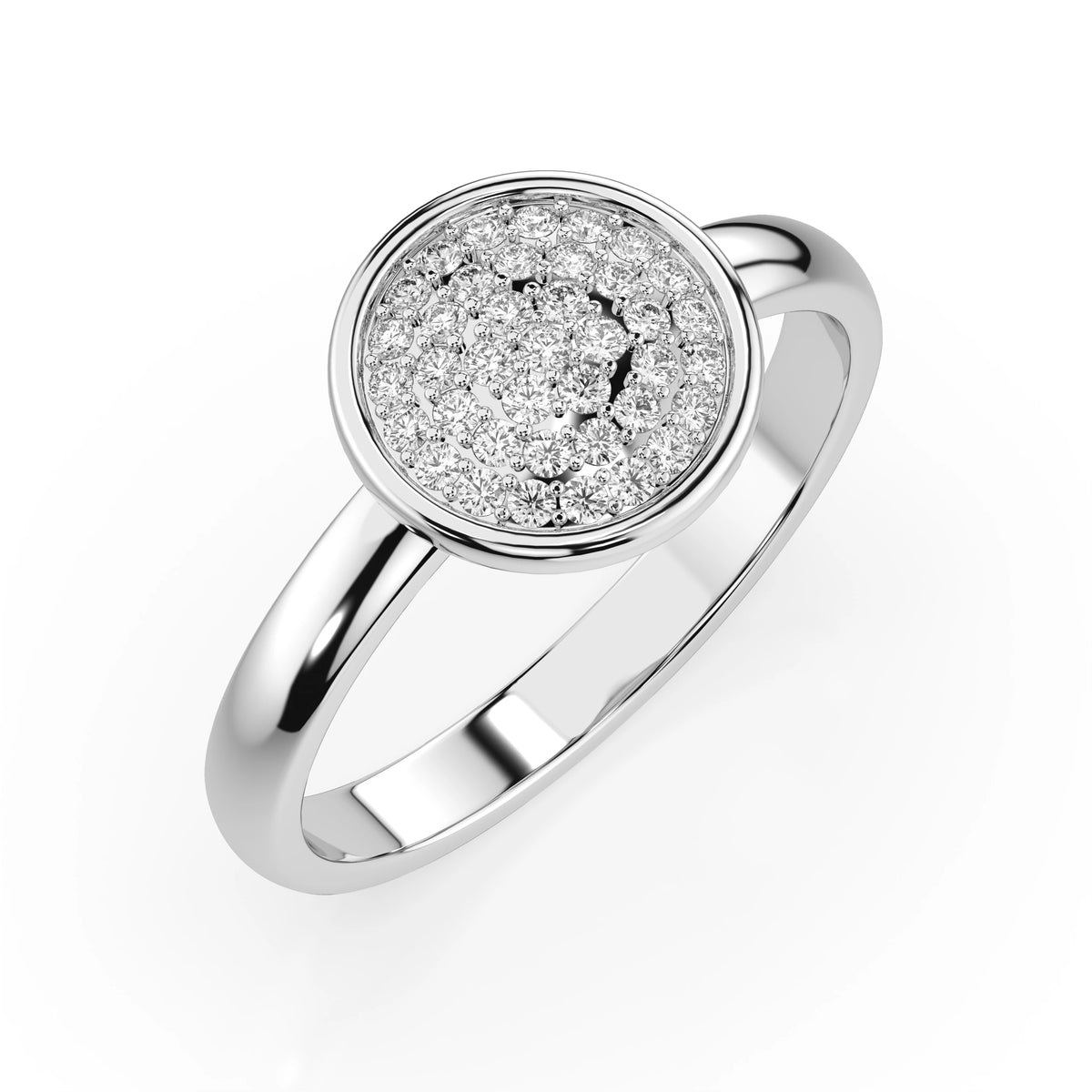 Luma Ring — White Gold diamond cluster ring